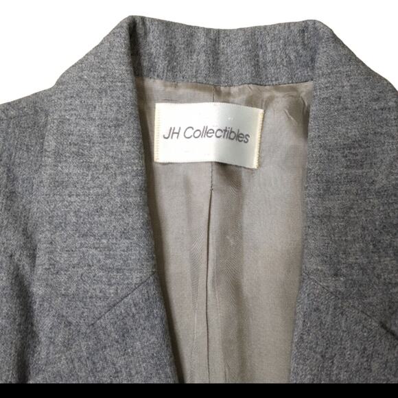 JH Collectible Ladies Wool Blend Jacket Classic Blazer Gray Buttons Sz 12 - Picture 3 of 8
